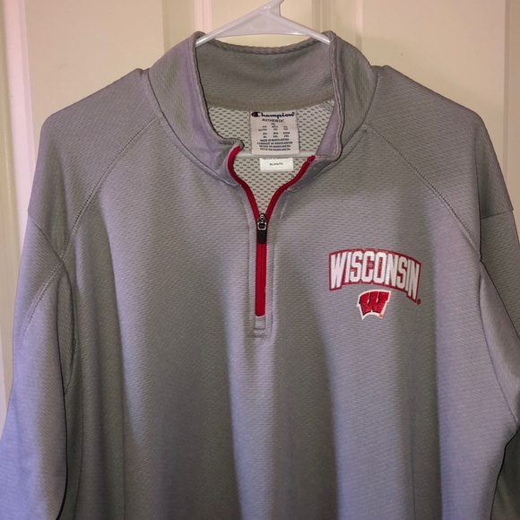 Champion Other - Light Gray Champion Wisconsin quarter zip pullover